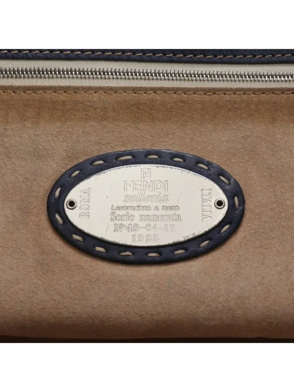 Fendi Selleria Calfskin Leather Tote Bag Shoulder Business Document
